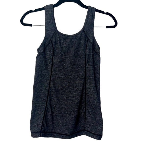 Lululemon‎ Run Free Dash  Tank Top Heathered Black Size 4 - Picture 3 of 5